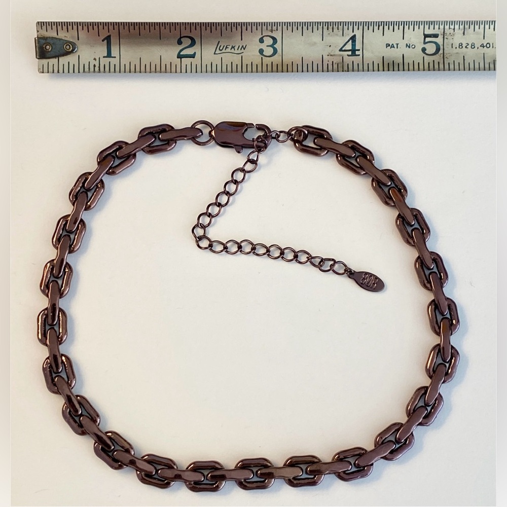 Heavy Chunky Link Chain Necklace - Metallic Purple by 8 Other Reasons